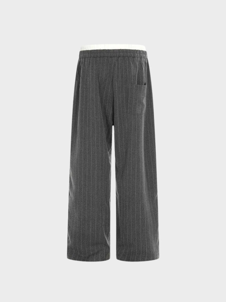 DCRB Striped Wide Leg Track Joggers