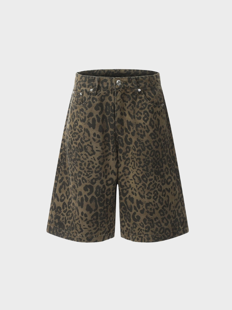 Leopard Denim Jorts