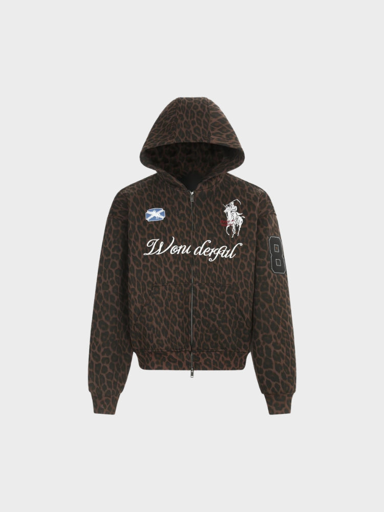 DCRB Leopard Crest Zip Hoodie