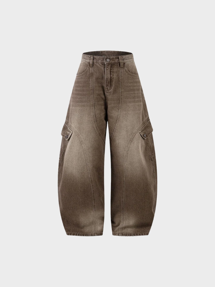 DCRB Washed Workwear Barrel Jeans
