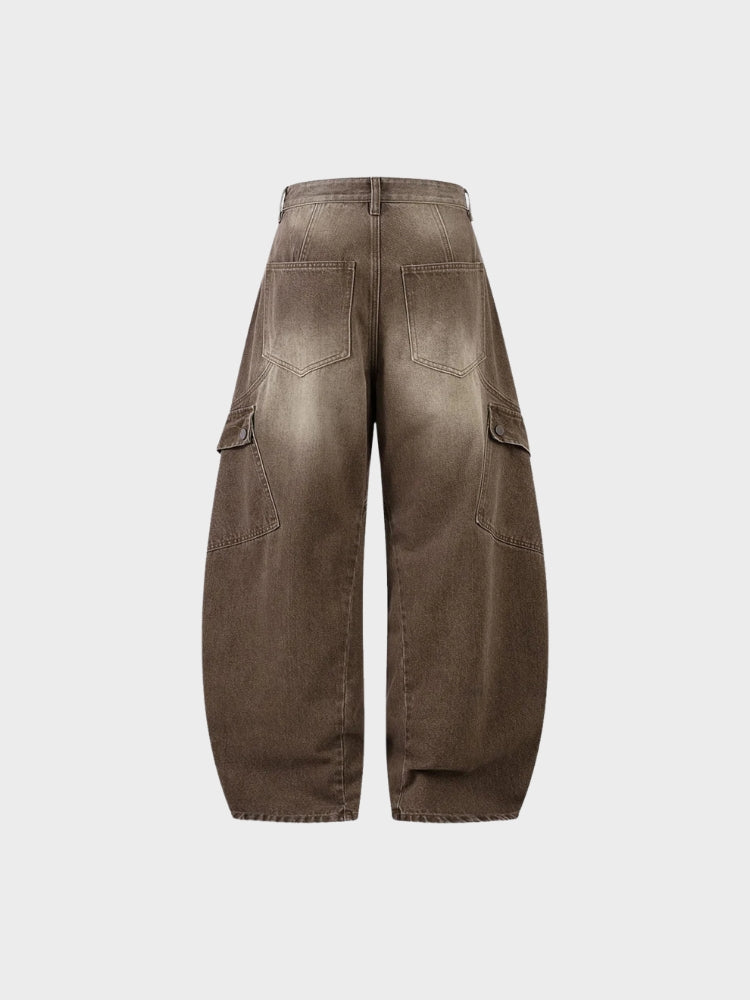 DCRB Washed Workwear Barrel Jeans