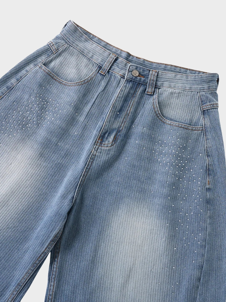 DCRB Rhinestone Longline Jorts