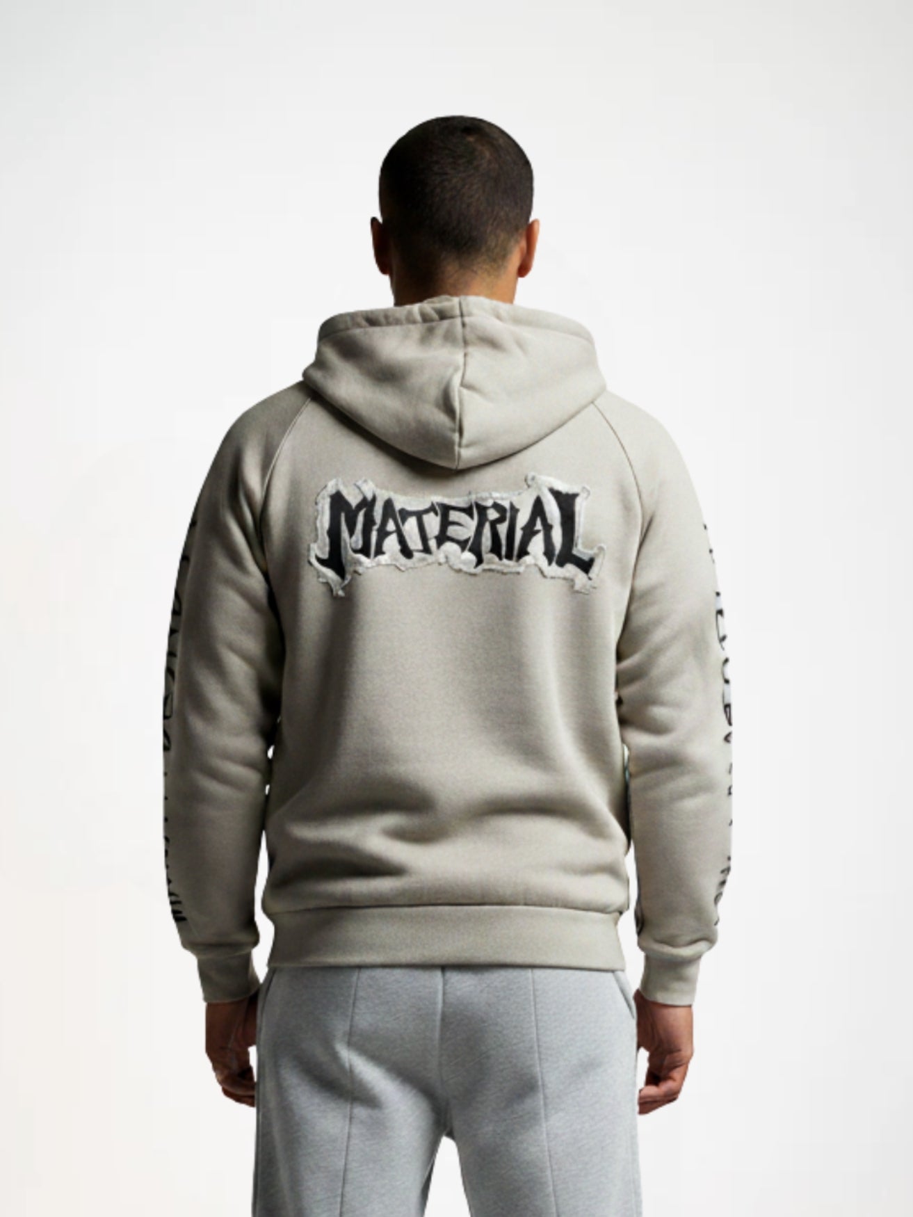 DCRB Distressed Material Zip-Up