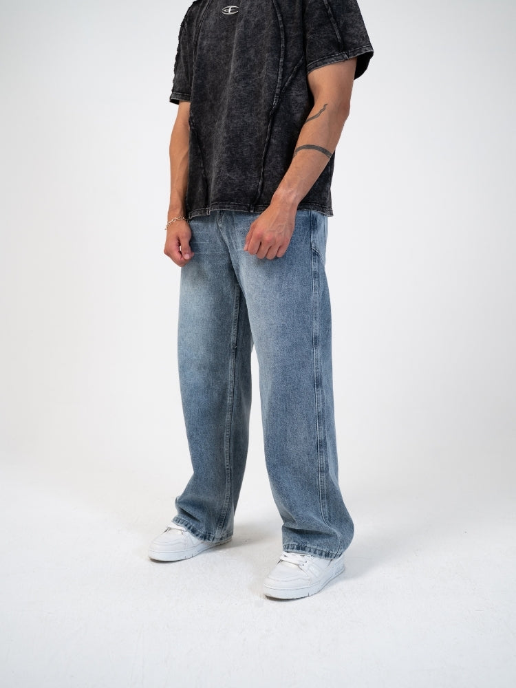 DCRB Baggy Denim Jeans - Grey/Blue