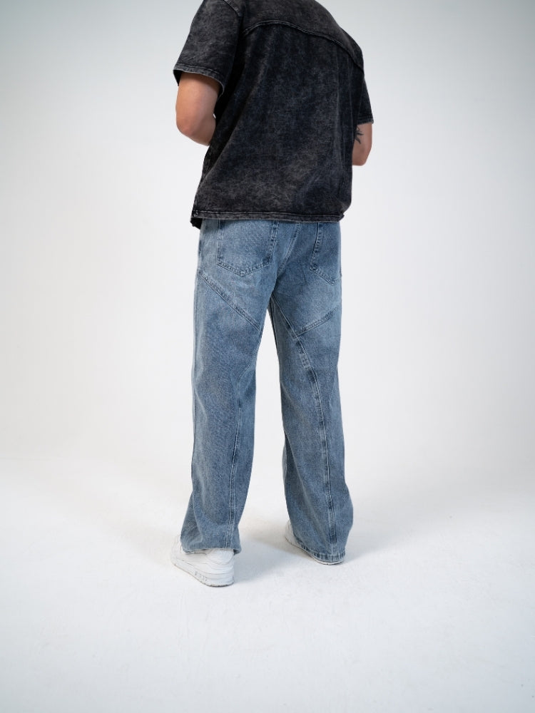 DCRB Baggy Denim Jeans - Grey/Blue