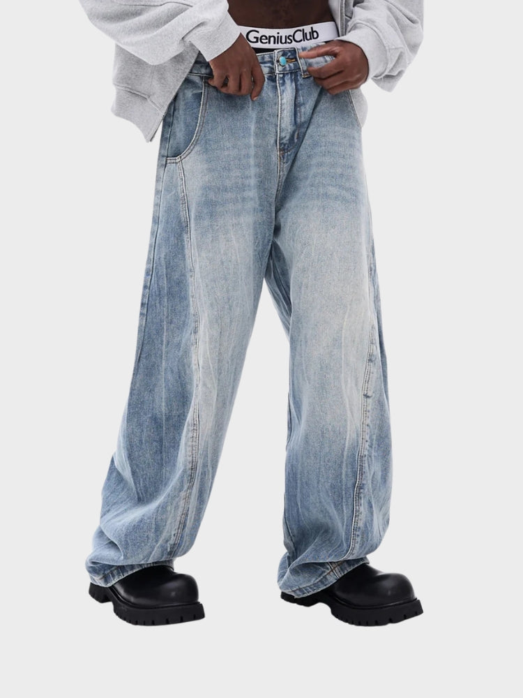 DCRB Acid Washed Baggy Denim Jeans