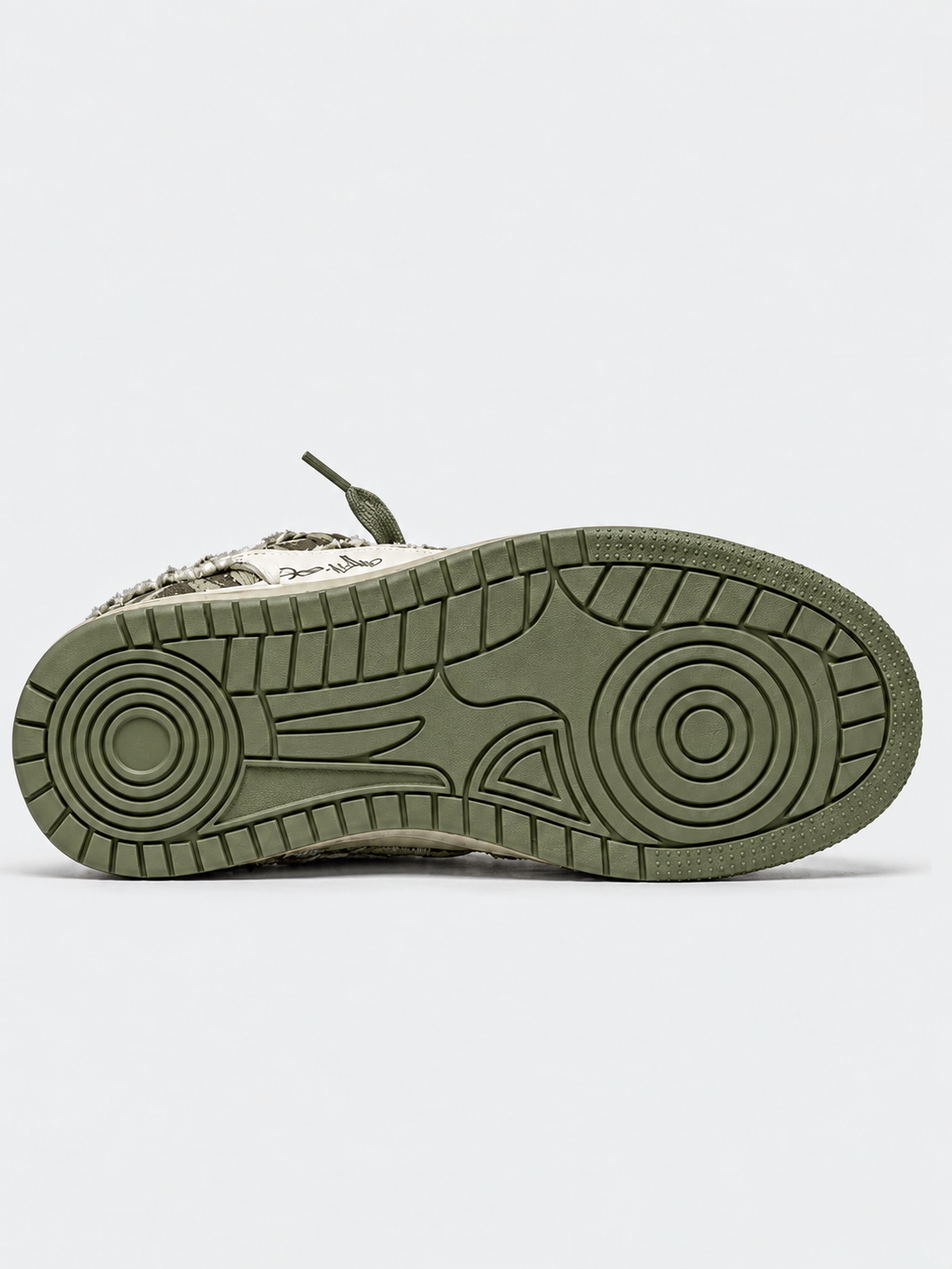 DCRB Army Green Distressed Sneakers