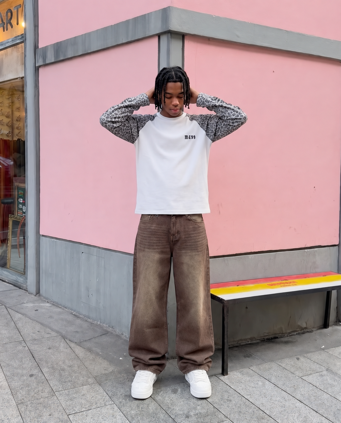 DCRB Waffle Knit Leopard Longsleeve