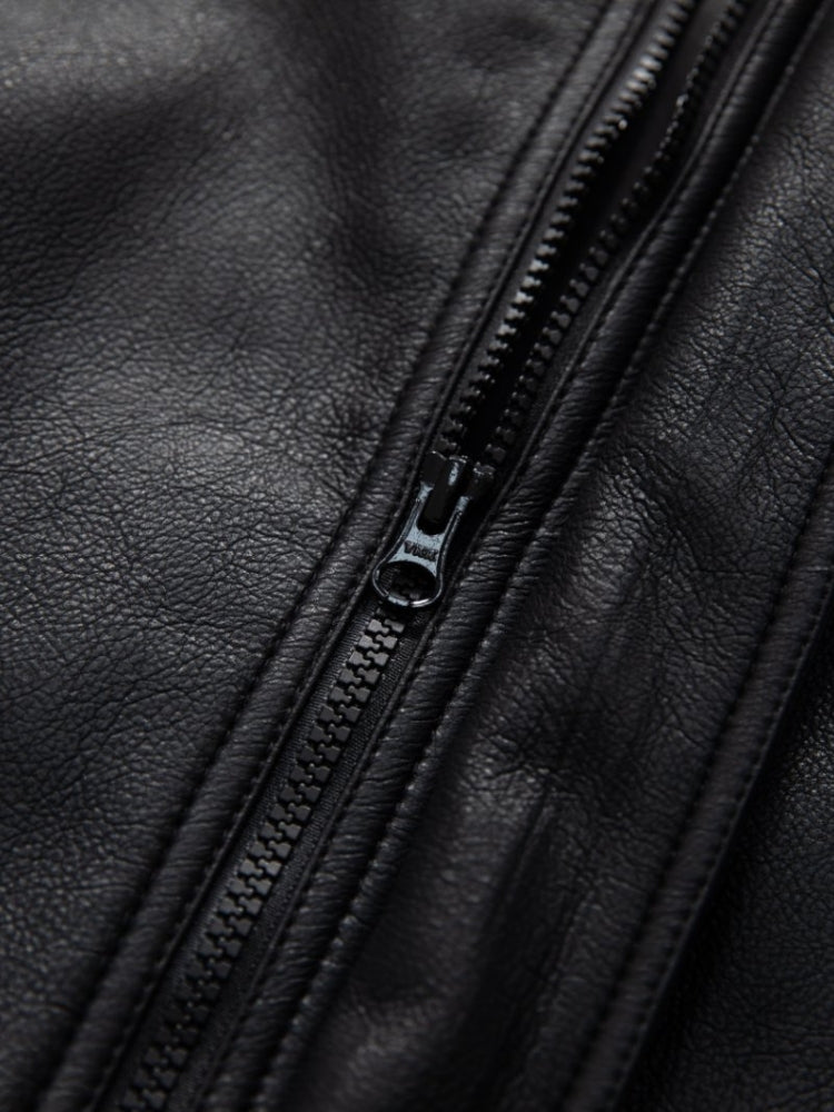 DCRB x Sade Faux Leather Bomber Jacket