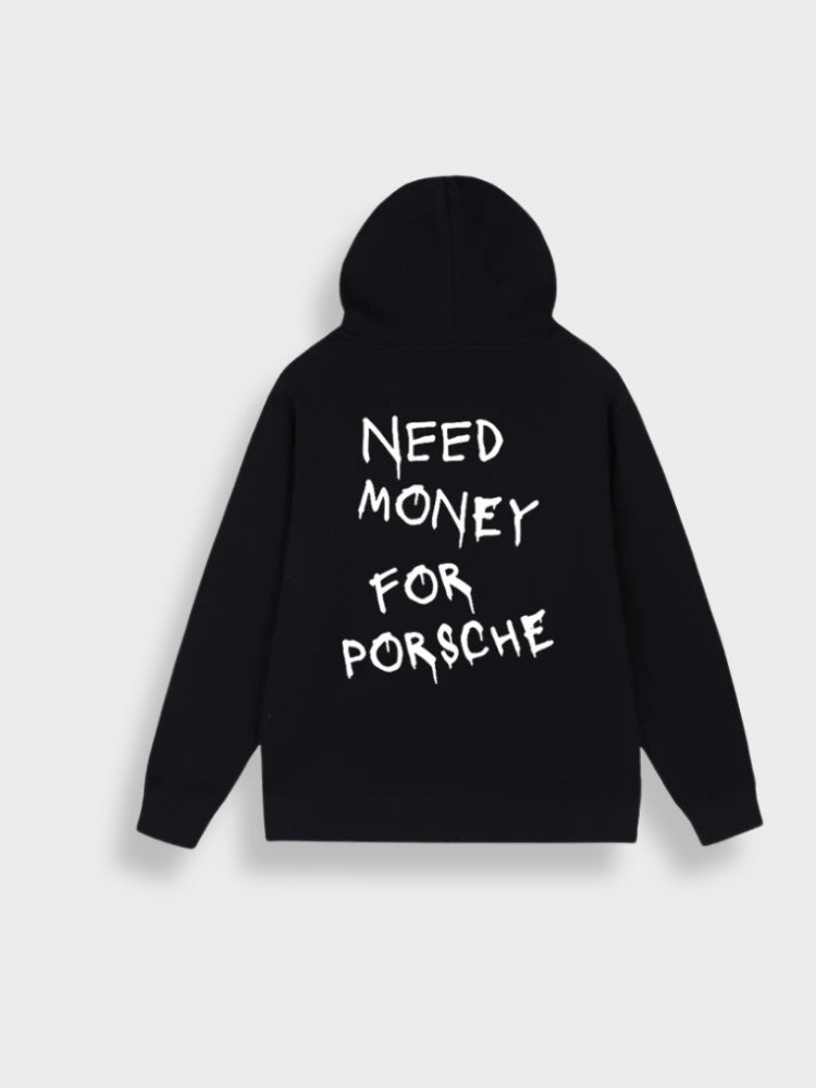 Preciso de dinheiro para comprar um moletom com capuz da Porsche