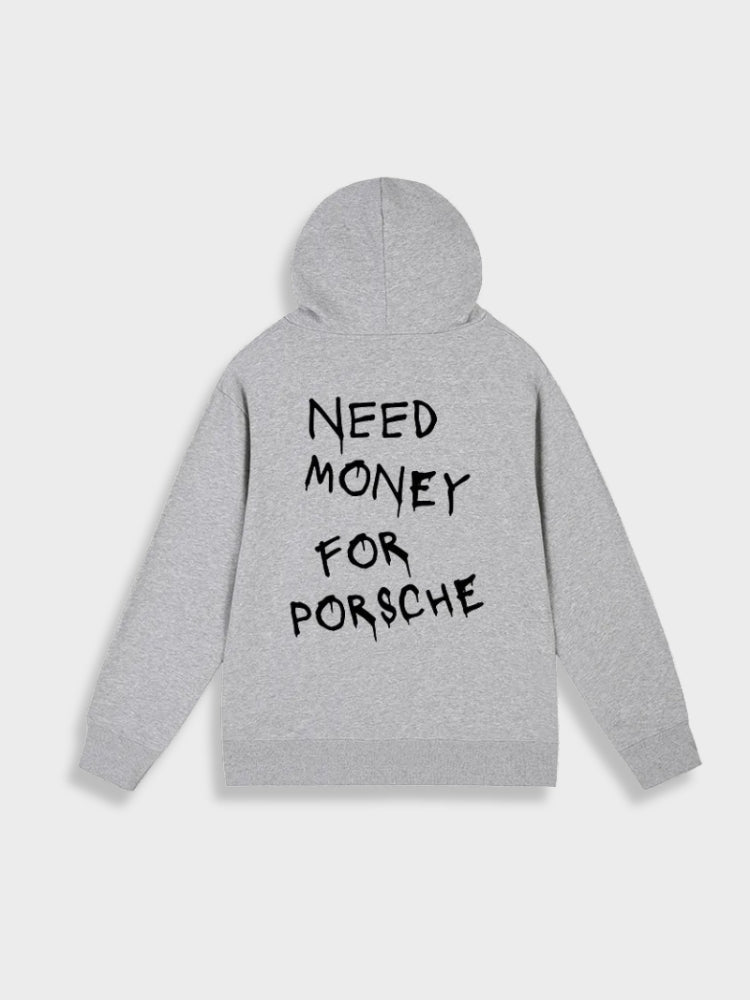 Preciso de dinheiro para comprar um moletom com capuz da Porsche