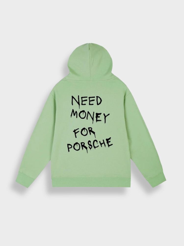 Preciso de dinheiro para comprar um moletom com capuz da Porsche