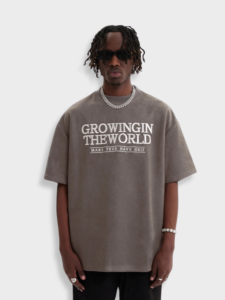 Camiseta de camurça Growing in the World