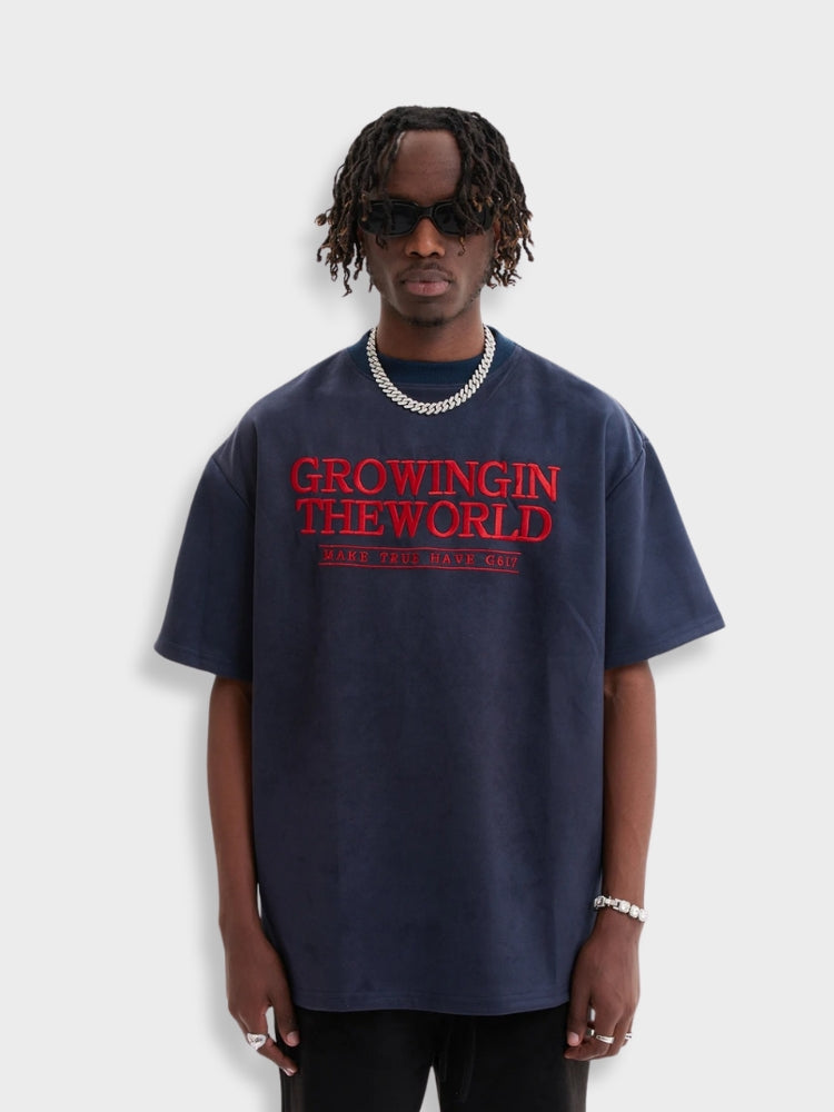 Camiseta de camurça Growing in the World