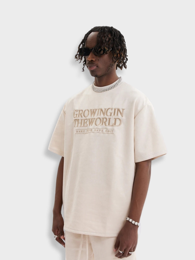 Camiseta de camurça Growing in the World
