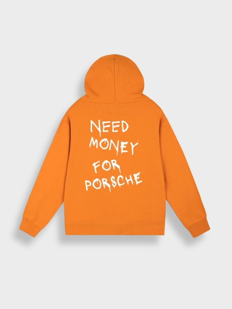 Preciso de dinheiro para comprar um moletom com capuz da Porsche