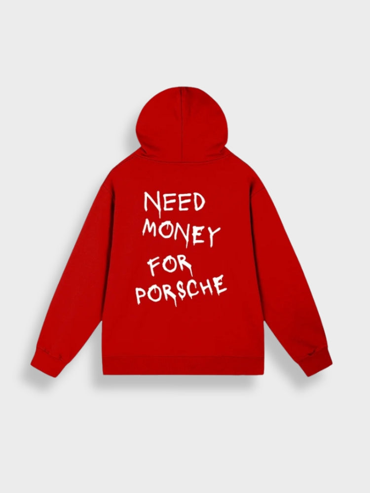 Preciso de dinheiro para comprar um moletom com capuz da Porsche