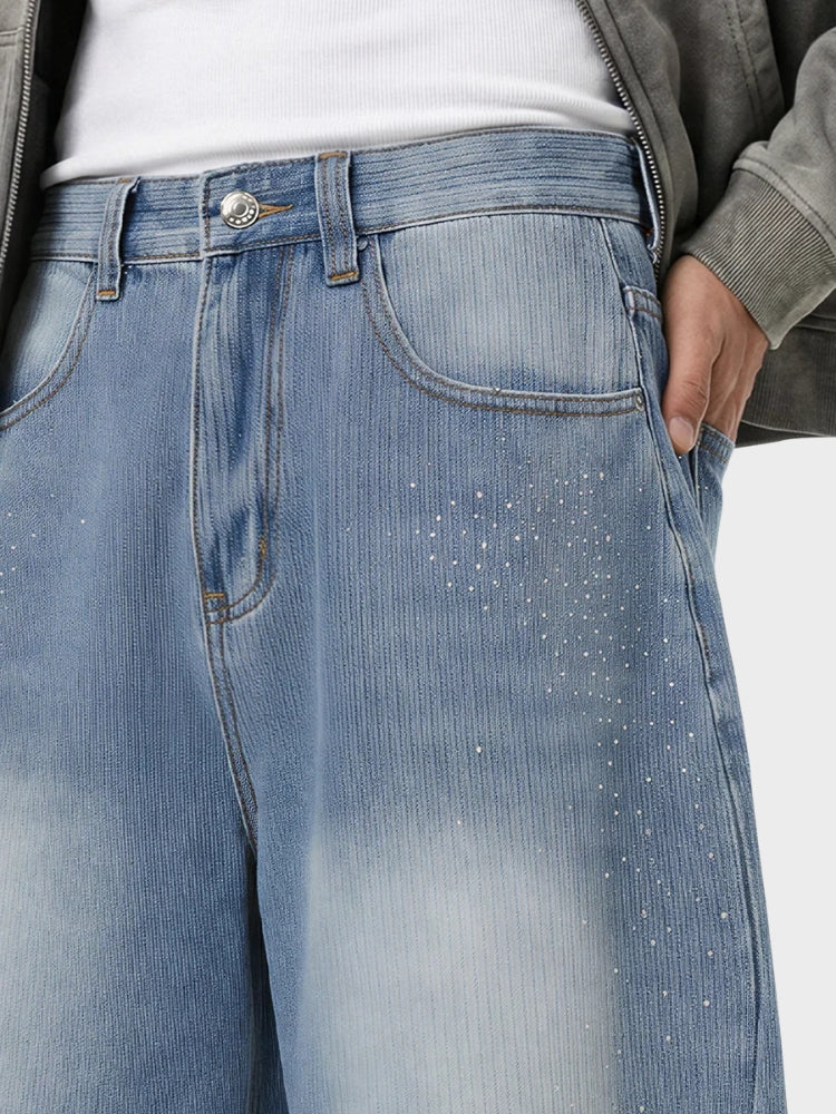 DCRB Rhinestone Longline Jorts