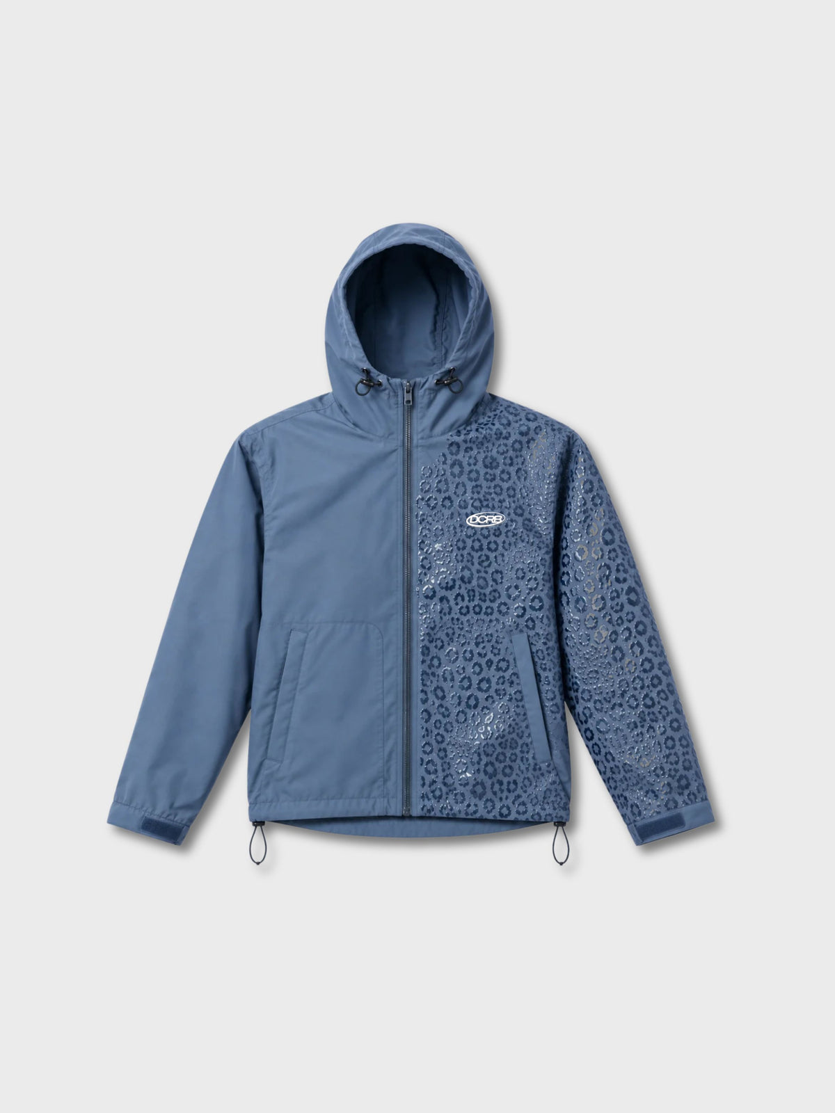 DCRB Blue Water Reactive Cheetah Rain Jacket