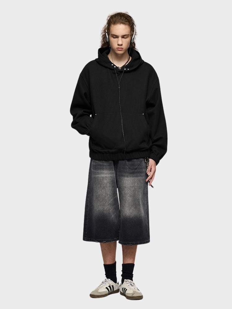 Decarba Studded Fleece Hoodie