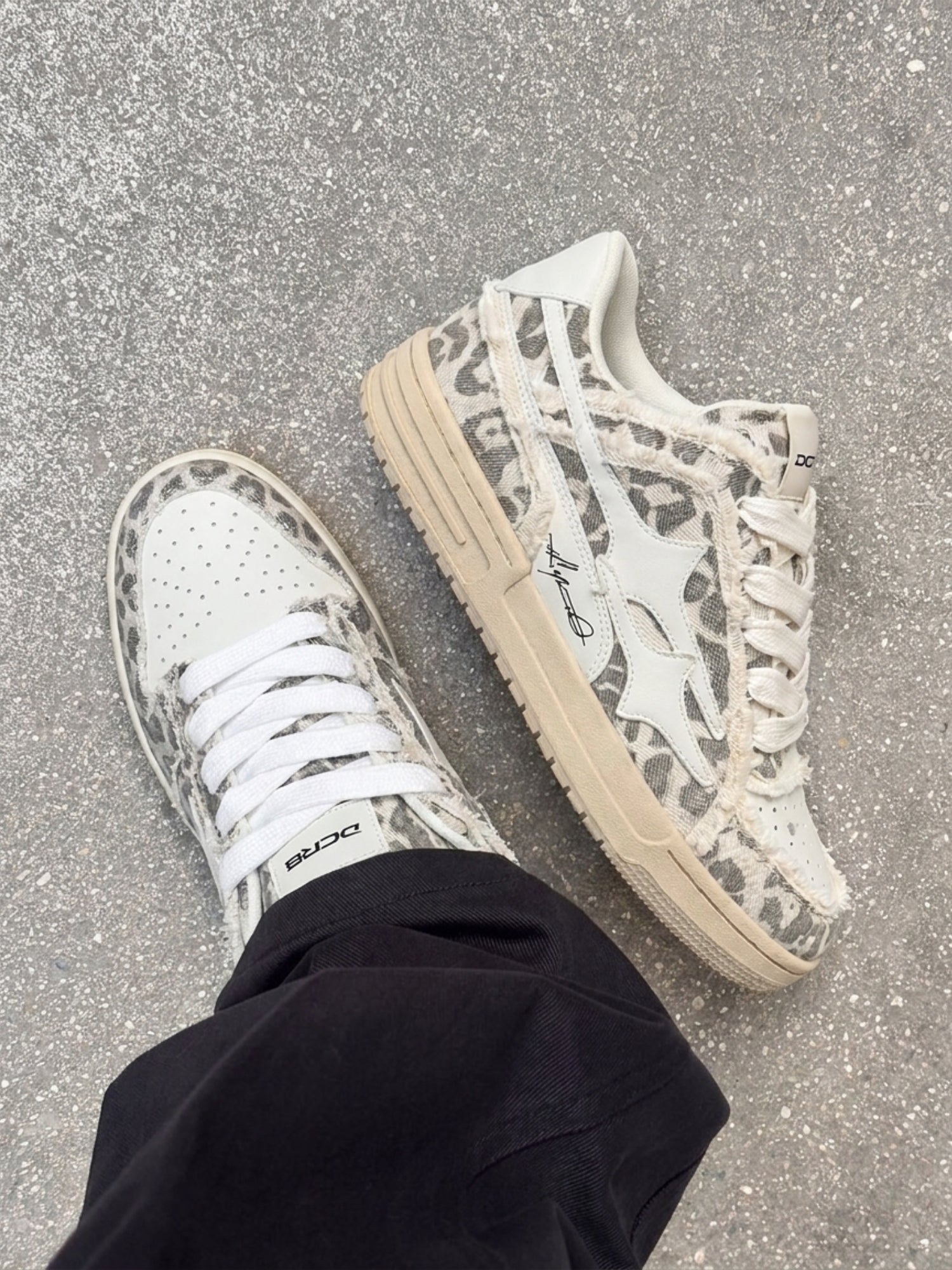 DCRB Bone Leopard Sneakers