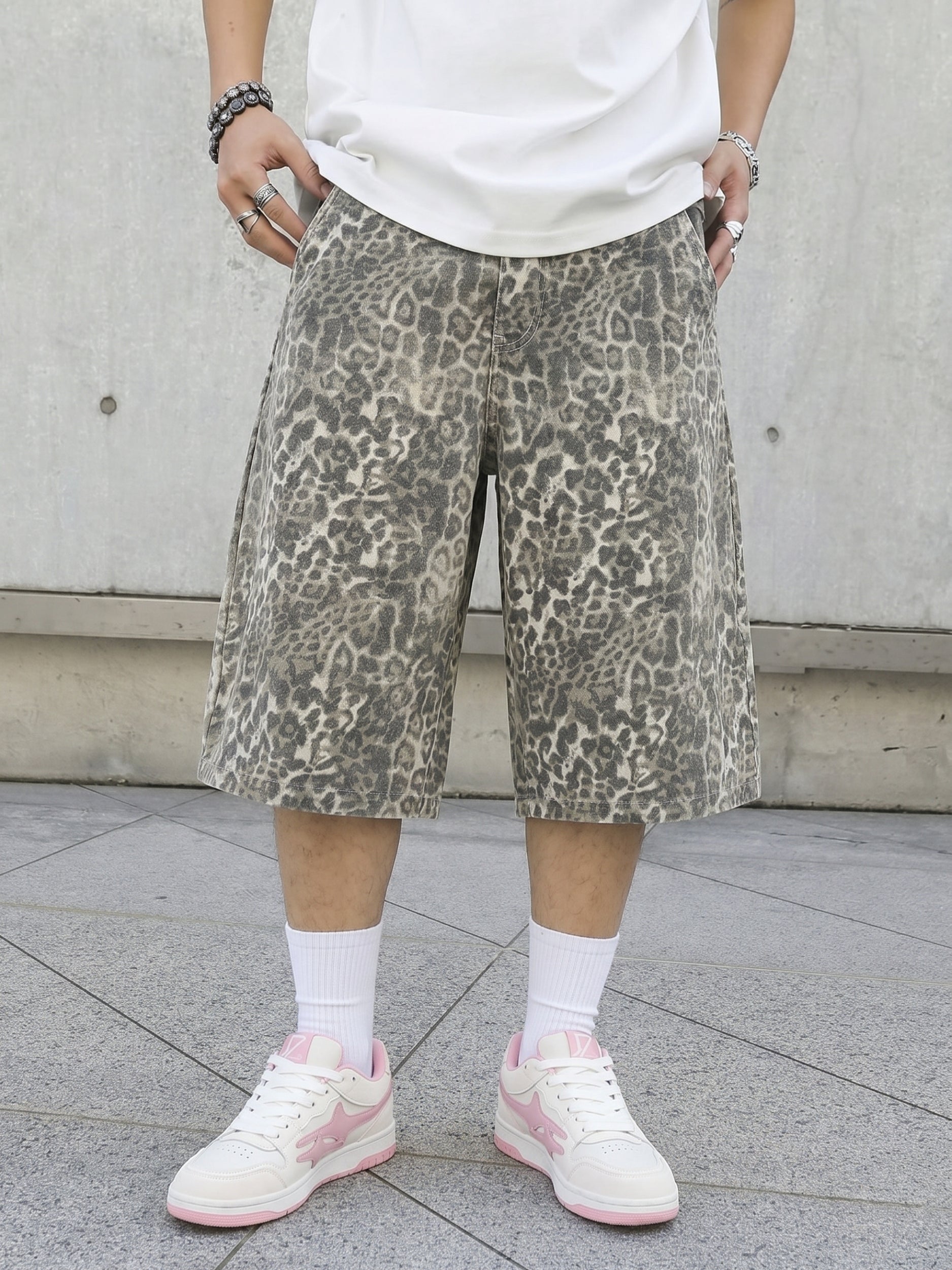 DCRB Leopard Baggy Jorts