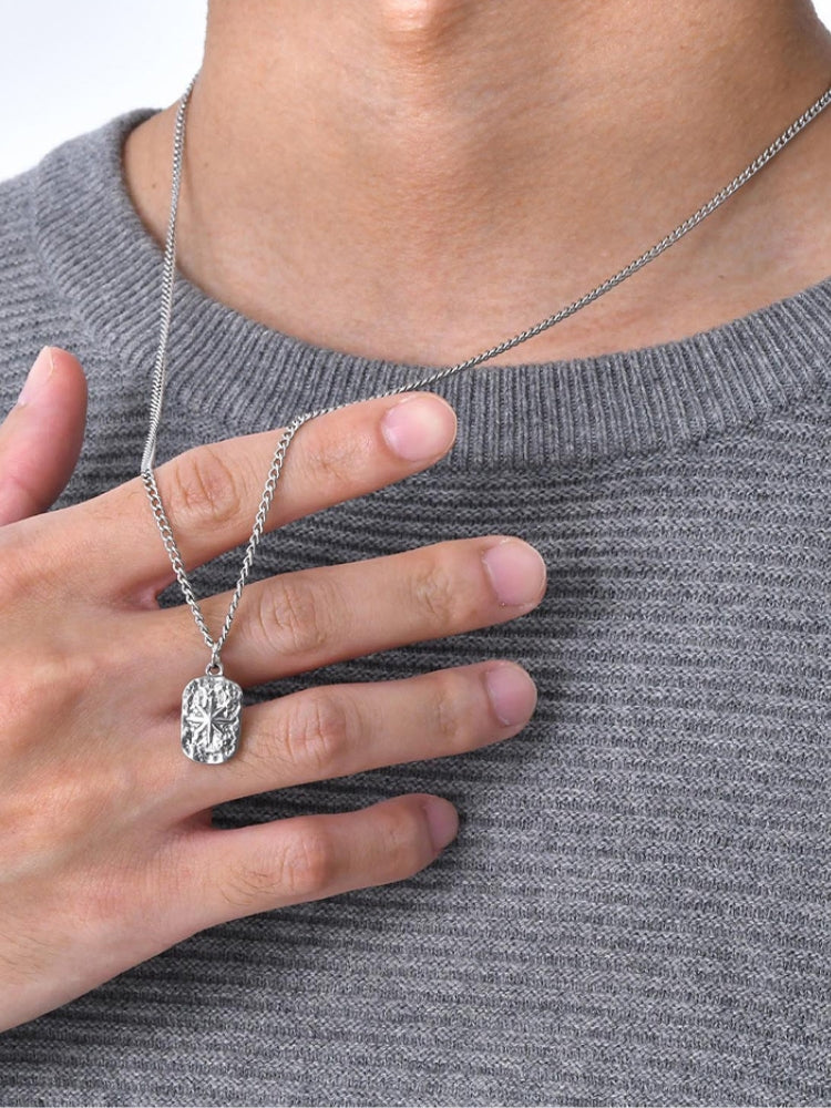 DCRB 8 Point Star Silver Necklace