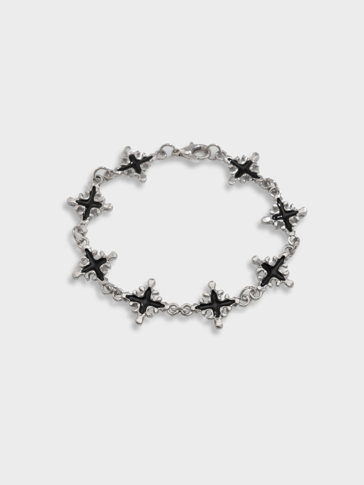 DCRB Black Cross Silver Bracelet