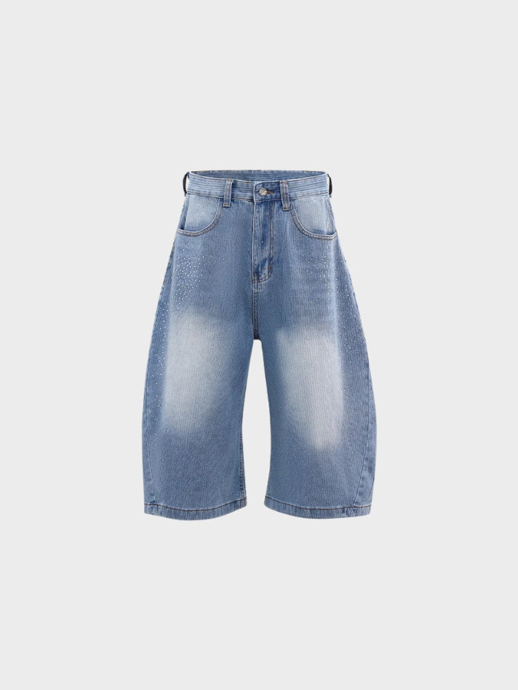 DCRB Rhinestone Longline Jorts