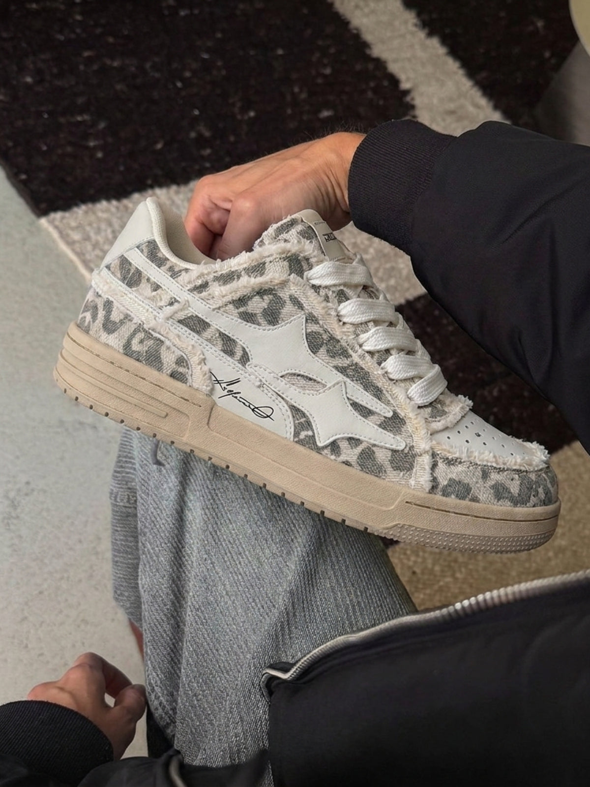 DCRB Bone Leopard Sneakers