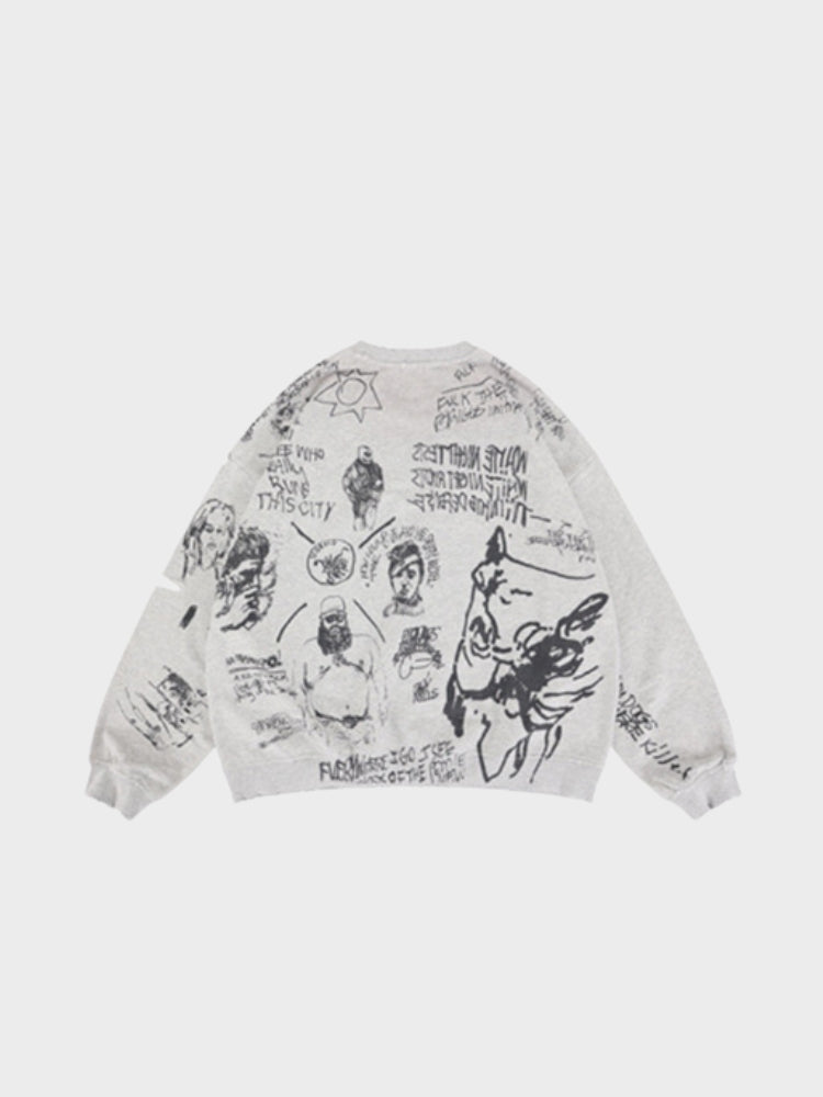 DCRB Grafitti Cut Sweater