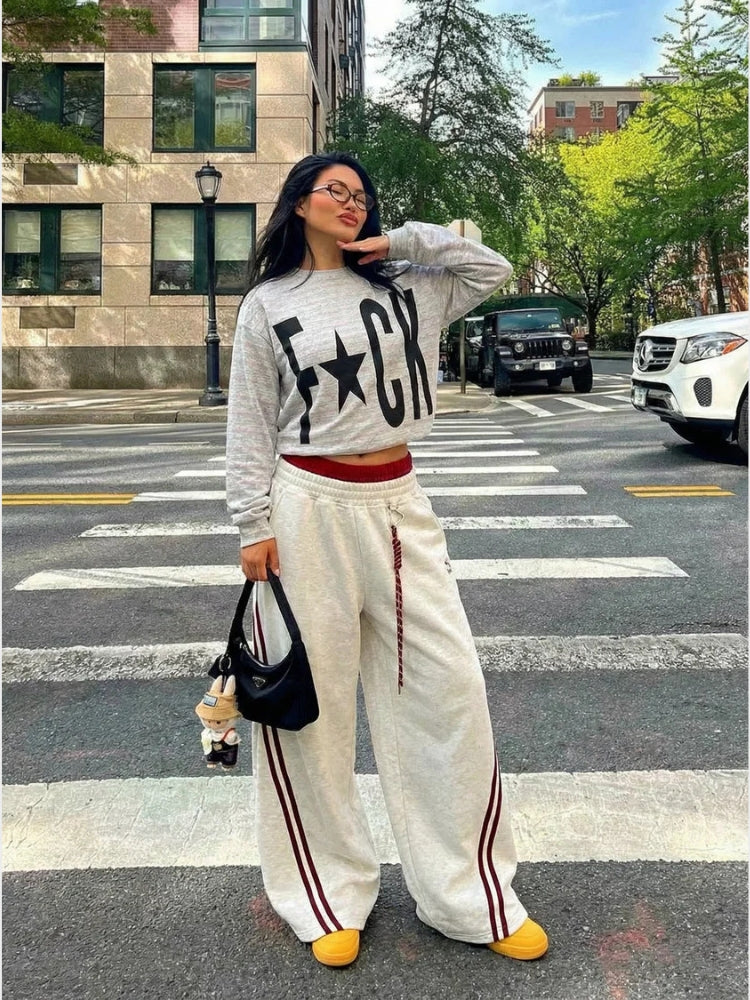 DCRB Striped Contrast Barrel Fit Joggers