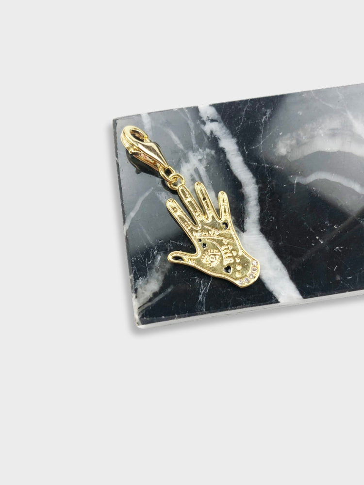 DCRB Hand & Moon Golden Necklace