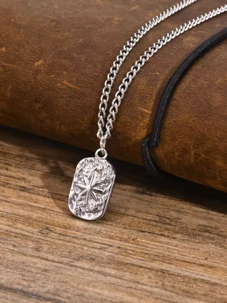 DCRB 8 Point Star Silver Necklace