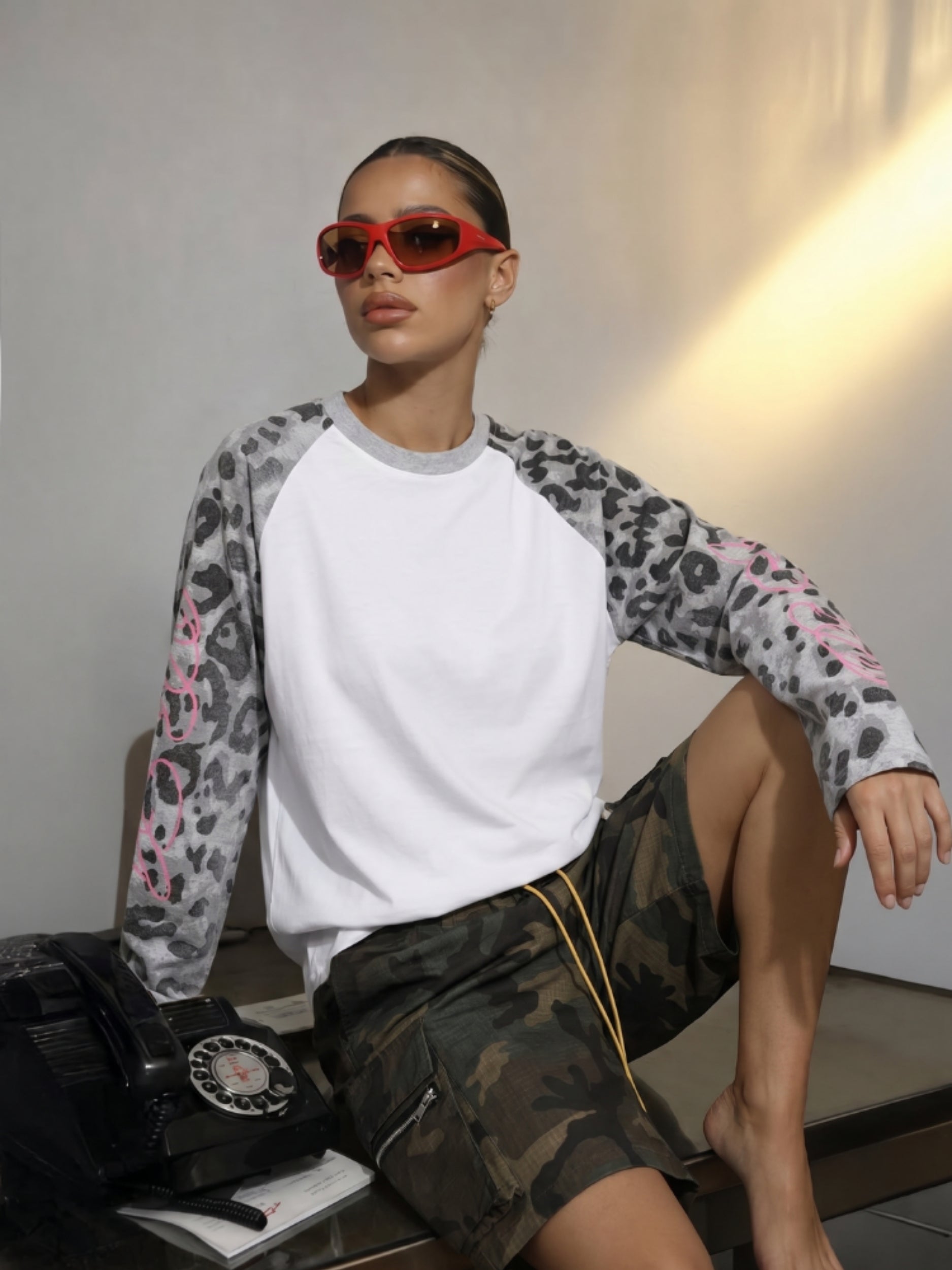 DCRB Leopard Raglan Longsleeve