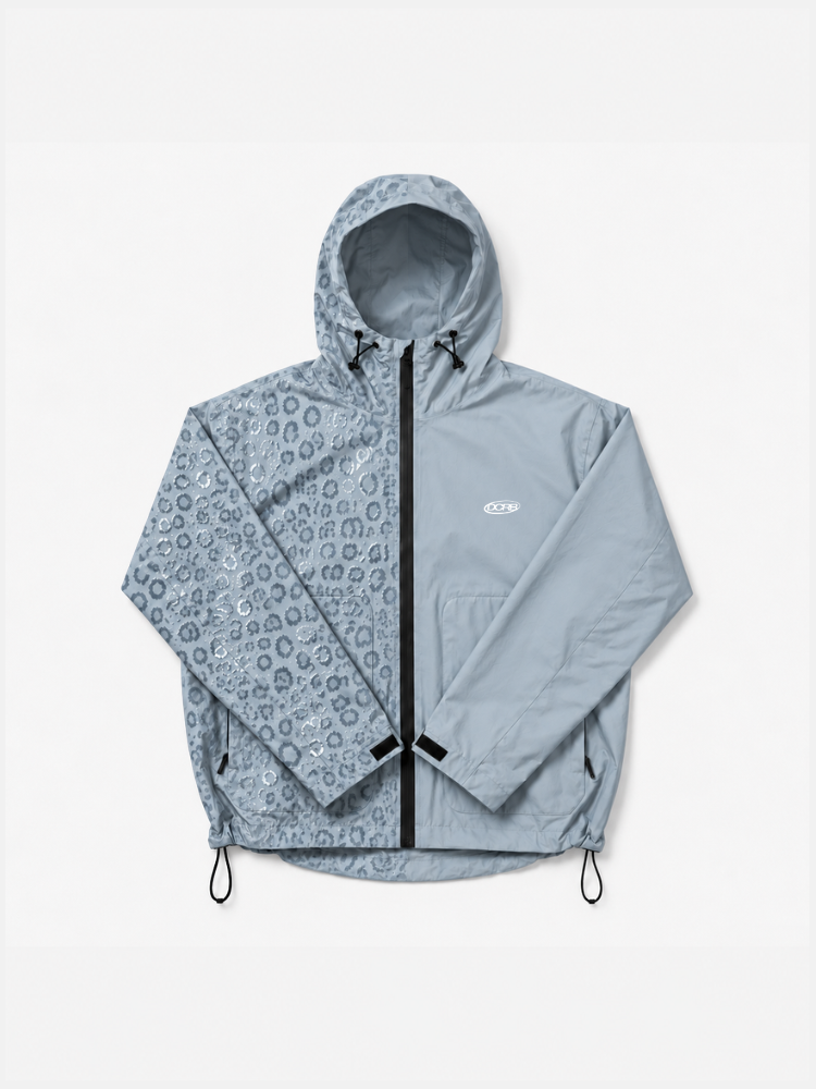 DCRB Blue Water Reactive Cheetah Rain Jacket