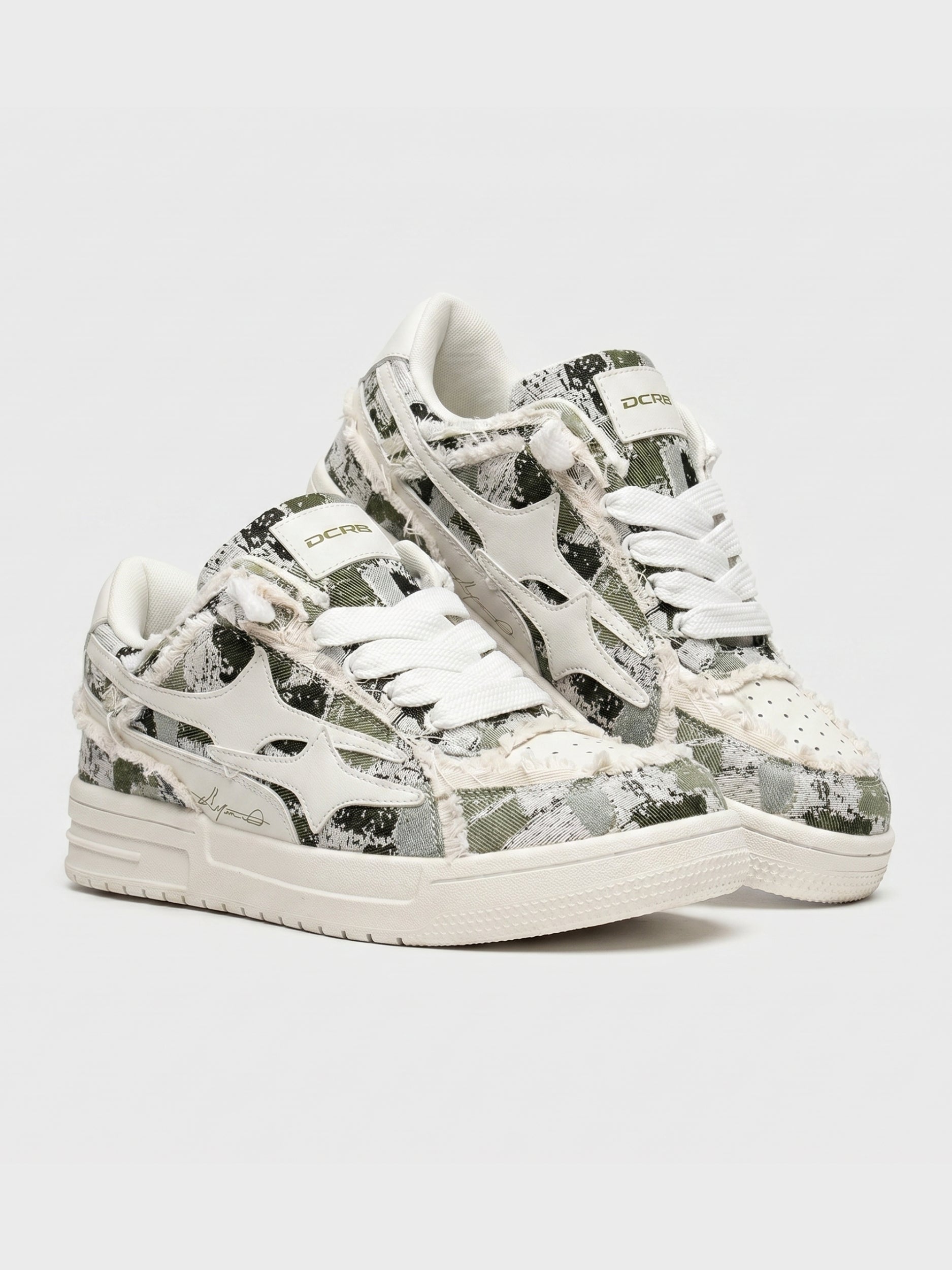 DCRB Broken Camo Green Sneakers