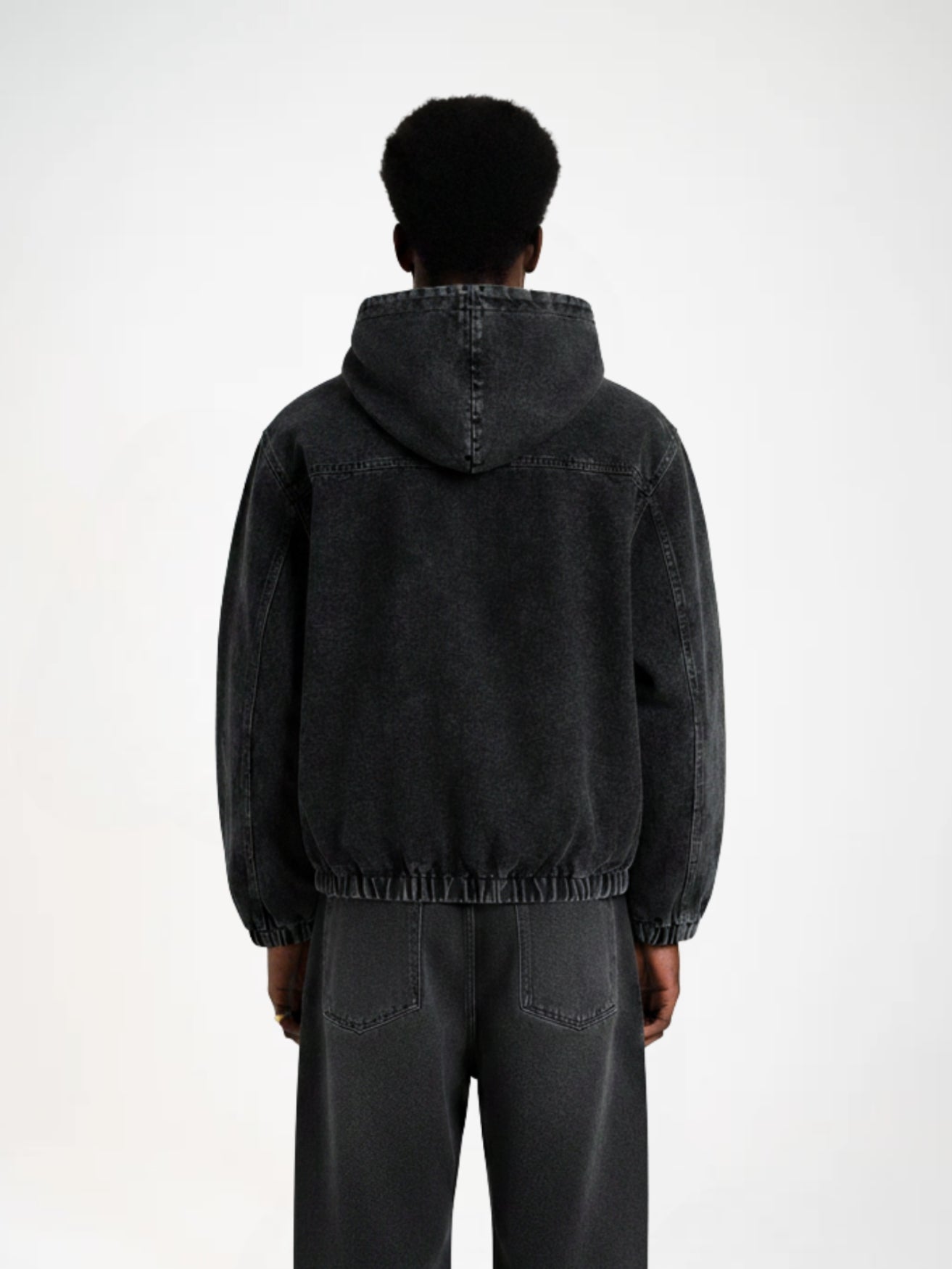 DCRB Toggle Front Washed Denim Hoodie