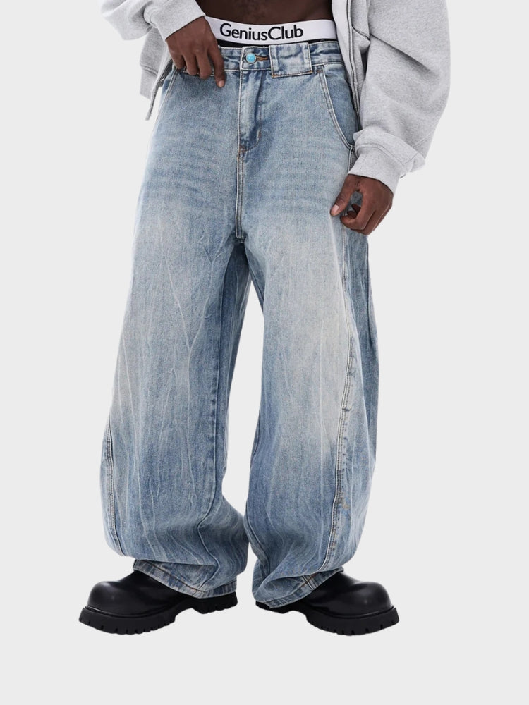 DCRB Acid Washed Baggy Denim Jeans