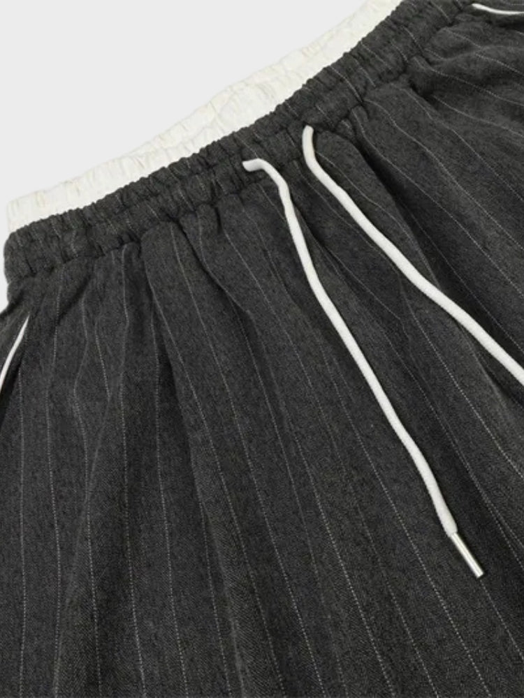 DCRB Striped Wide Leg Track Joggers