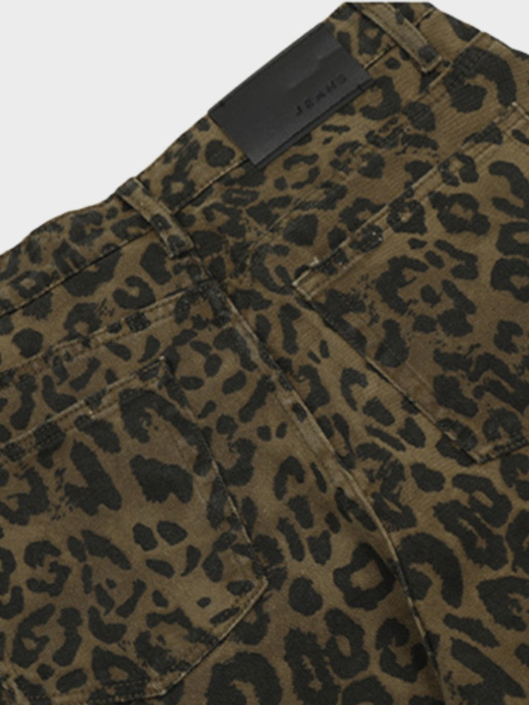 Leopard Denim Jorts