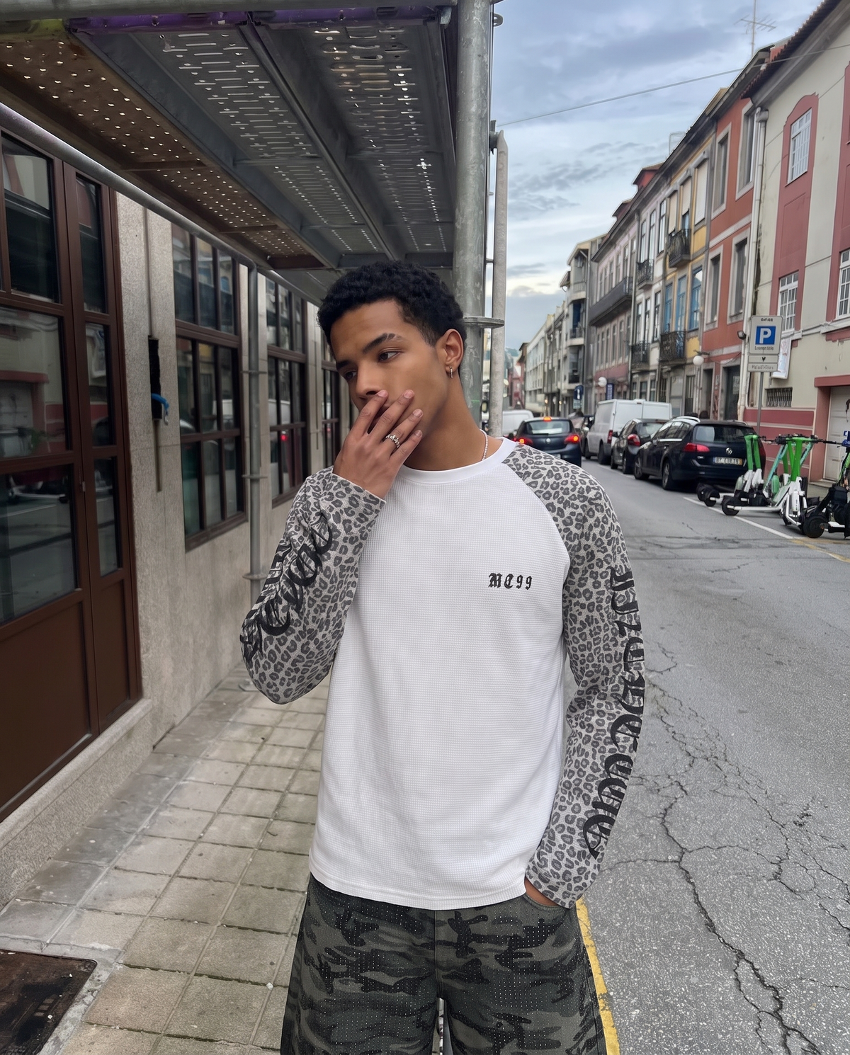 DCRB Waffle Knit Leopard Longsleeve