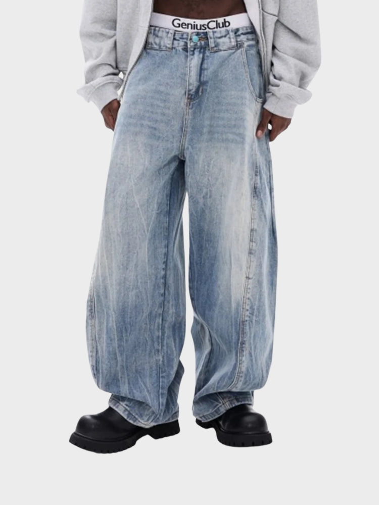 DCRB Acid Washed Baggy Denim Jeans