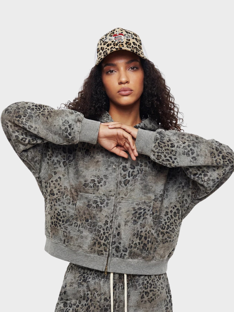 DCRB Leopard Vintage 400 GSM Washed Hoodie