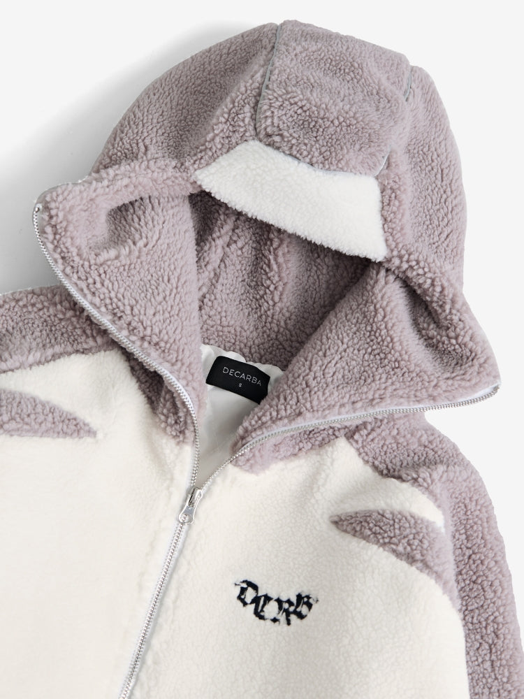 DCRB - Wolf Grey & White Sherpa Ninja Fleece