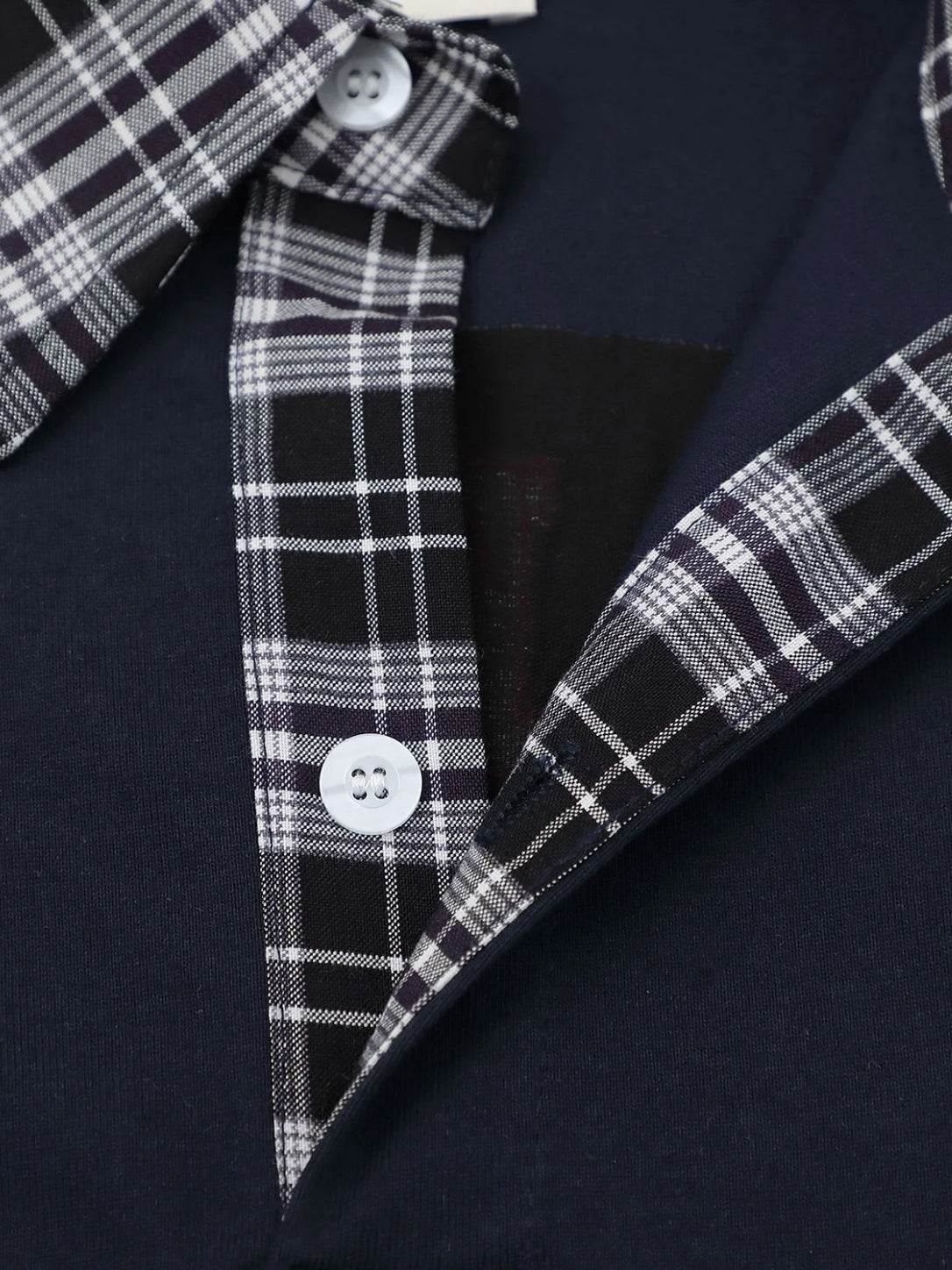 DCRB Plaid Sleeve Polo Shirt