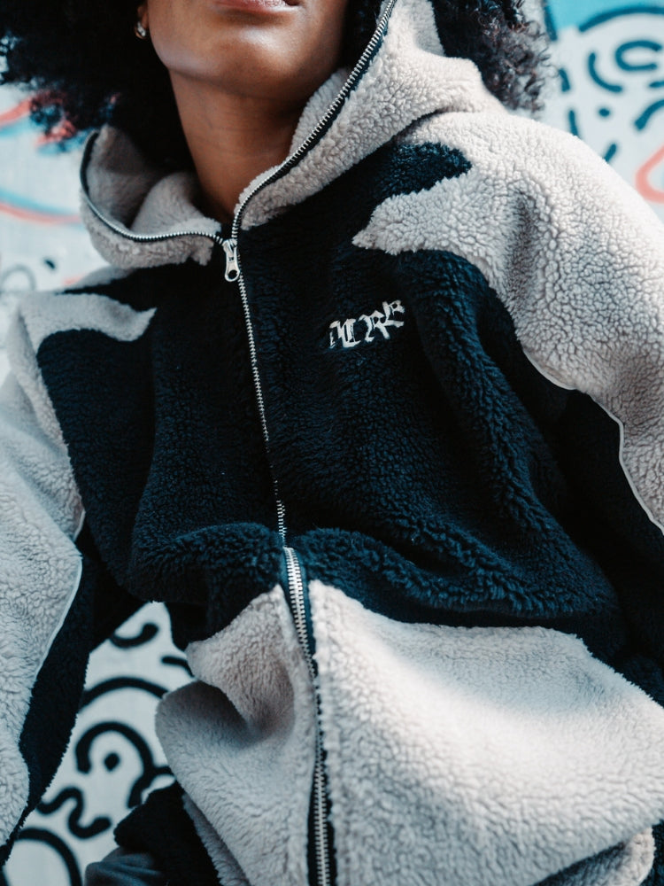 DCRB - Wolf Grey & White Sherpa Ninja Fleece