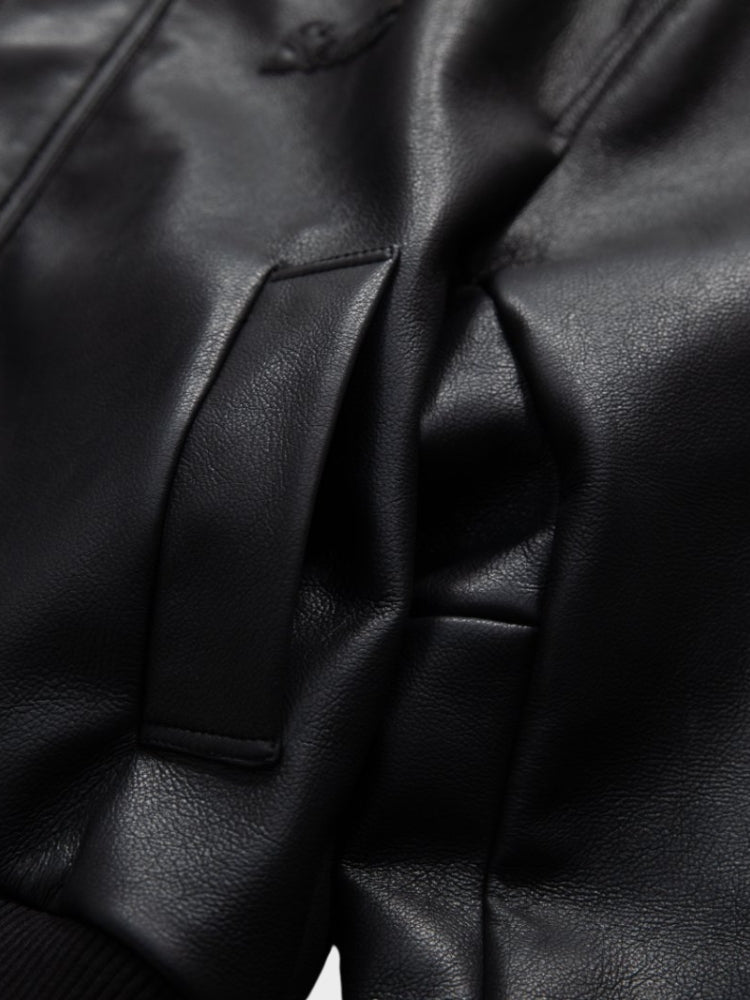 DCRB x Sade Faux Leather Bomber Jacket