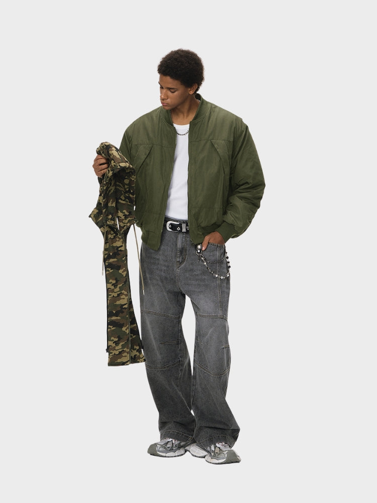 DCRB Reversable Camo Baseball Jacket