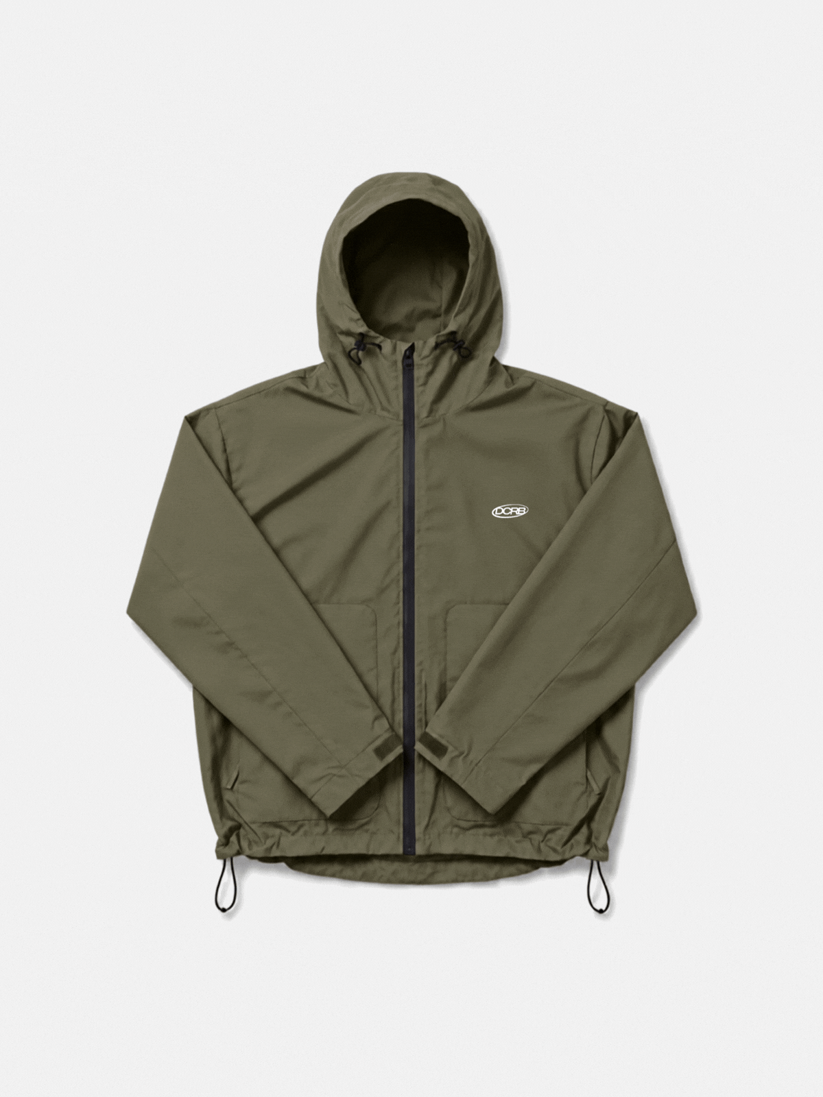 DCRB Dark Green Water Reactive Cheetah Rain Jacket